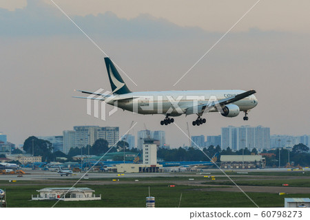 Airplane landing at Saigon Airport, Vietnam Airplane landing at Saigon Airport, Vietnam 60798273