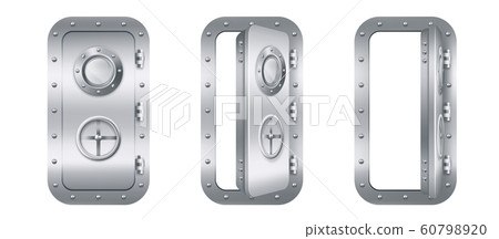 Metal door with porthole in submarine Metal door with porthole in submarine 60798920