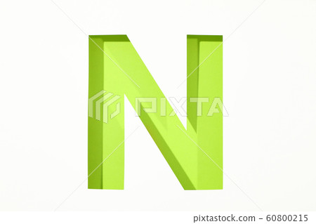 Color letter N on white background, space for text Color letter N on white background, space for text 60800215
