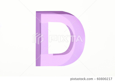 Color letter D on white background, space for text Color letter D on white background, space for text 60800217