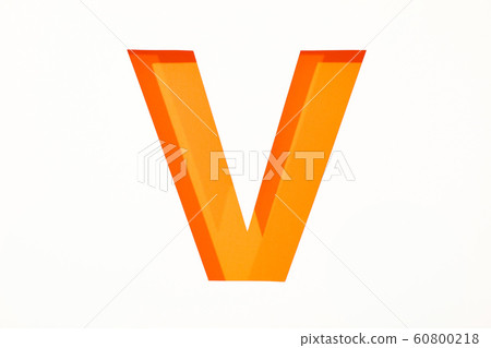 Color letter V on white background, space for text Color letter V on white background, space for text 60800218