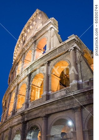 Coliseum in Rome city closeup 60800744