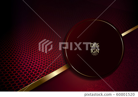 Dark gorgeous red mesh background with a gold... - Stock Illustration ...