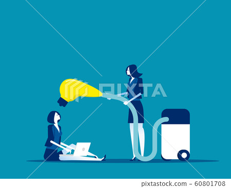 People suck colleague ideas. Concept business People suck colleague ideas. Concept business 60801708