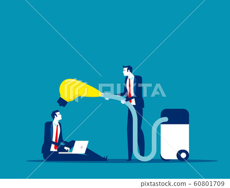 People suck colleague ideas. Concept business People suck colleague ideas. Concept business 60801709