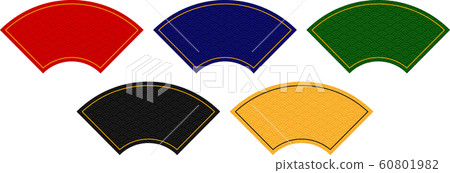 扇形藍色海浪紅色藍色綠色黑色黃色五色套裝 60801982