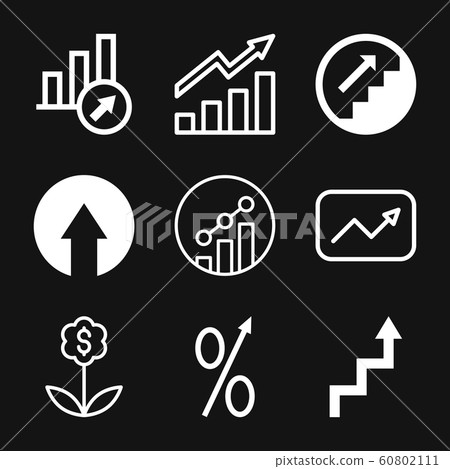 Growth icon, business infographic icon, vector growth symbol 60802111