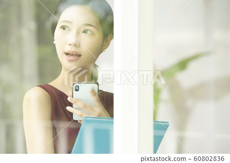 Woman business smartphone Woman business smartphone 60802836