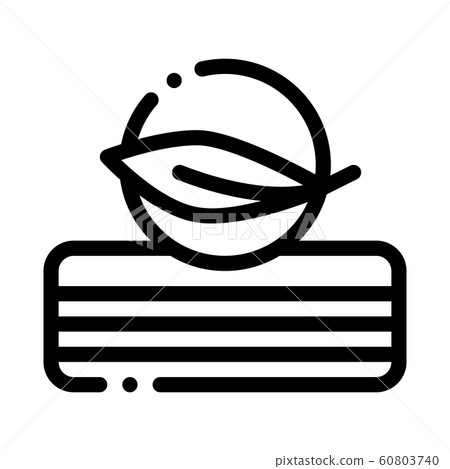 Mattress Nature Leaf Icon Outline Illustration 60803740