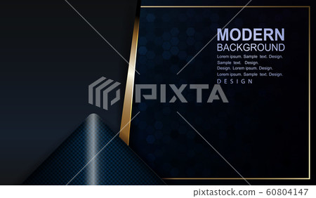 Dark design with a strip and a frame in a golden hue, a dark blue texture arrow 60804147
