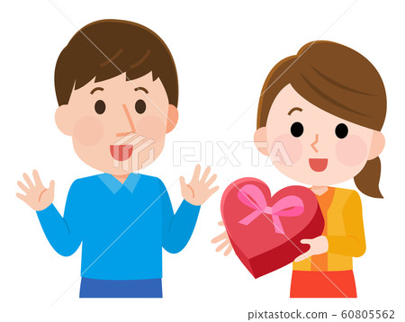 情人節巧克力夫婦圖 情人節巧克力夫婦圖 60805562