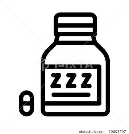 Bottle Insomnia Pills Icon Outline Illustration Bottle Insomnia Pills Icon Outline Illustration 60805707