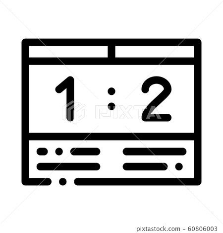 Soccer Scoreboard Icon Outline Illustration Soccer Scoreboard Icon Outline Illustration 60806003