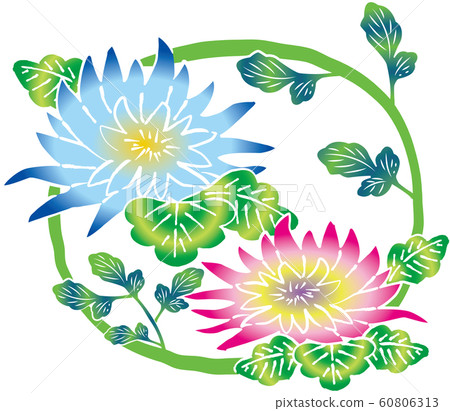 緋紅色的圖案_菊花06 緋紅色的圖案_菊花06 60806313