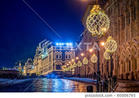 New Year's illumination in Moscow in winter New Year's illumination in Moscow in winter 60806765