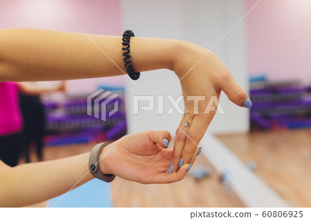 fitness, sport, training, gym and lifestyle concept - group of women working out in gym. 60806925