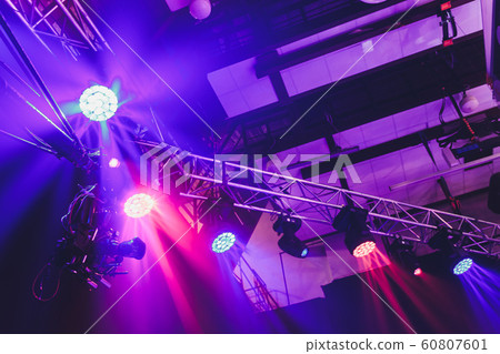 Spot light in television studio on ceiling. 60807601