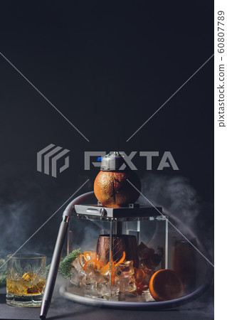 Stylish hookah with the aroma grapefruit for relax. grapefruit shisha. Hookah lounge. Stylish hookah with the aroma grapefruit for relax. grapefruit shisha. Hookah lounge. 60807789