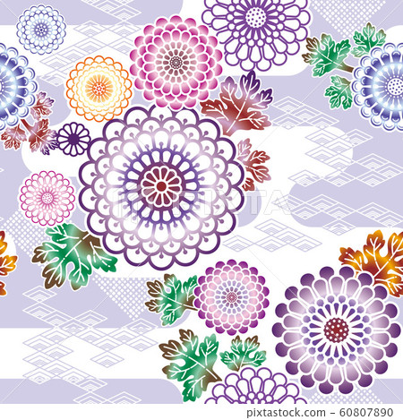 Pattern _ chrysanthemum C_ purple Pattern _ chrysanthemum C_ purple 60807890