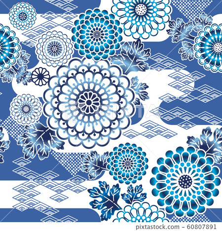 Pattern A_Chrysanthemum_Navy Pattern A_Chrysanthemum_Navy 60807891
