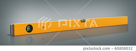 Yellow building level isolated on a glass grey 60808032