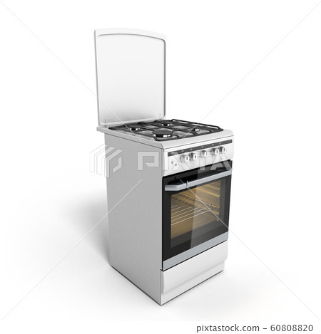 gas stove 3d render isolated on a white background gas stove 3d render isolated on a white background 60808820