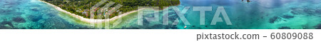 praslin island seychelles paradise beach aerial 60809088