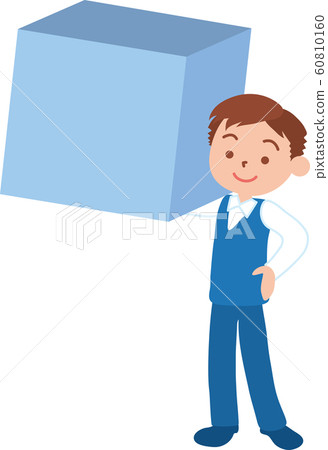 一個舉起箱子的人 60810160