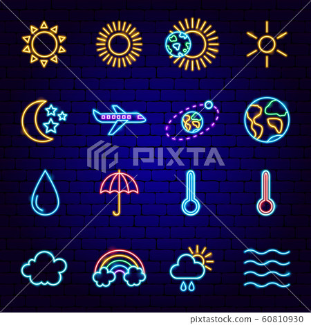 Metcast Neon Icons 60810930