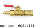 air valve, brass AC, Brass needle valve isolated 60811421