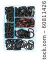 Multiple colored hydraulic and pneumatic o-ring 60811426