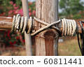 old rope on bamboo pole, Vintage streetlights 60811441