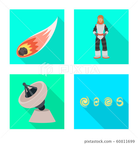 Vector design of science and cosmic symbol. Set of science and technology stock symbol for web. 60811699
