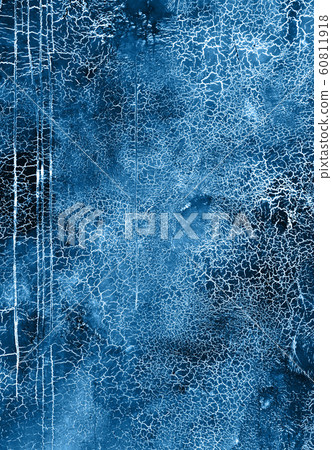 Classic blue colored texture with cracks. Surface with craquelure effect. Classic blue colored texture with cracks. Surface with craquelure effect. 60811918