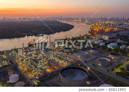 Aerial view of oil Refinery plant Aerial view of oil Refinery plant 60811993
