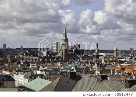 Copenhagen skyline with Copenhagen City Hall 60812477