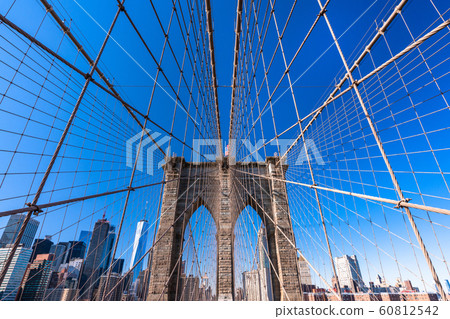 "New York" Manhattan skyscrapers, Brooklyn Bridge "New York" Manhattan skyscrapers, Brooklyn Bridge 60812542