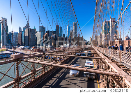 "New York" Manhattan skyscrapers, Brooklyn Bridge "New York" Manhattan skyscrapers, Brooklyn Bridge 60812548