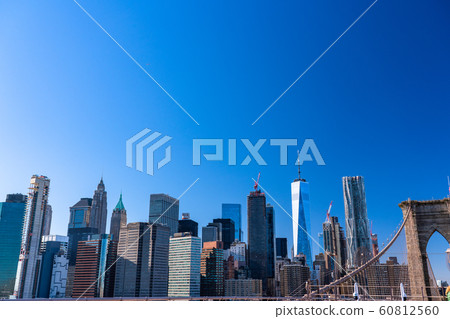 "New York" Manhattan skyscrapers, Brooklyn Bridge "New York" Manhattan skyscrapers, Brooklyn Bridge 60812560