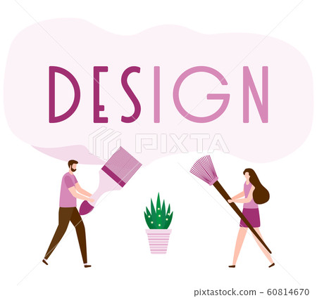 People, building, home repair tools, painting work 60814670