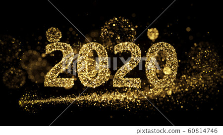 Happy New Year 2020 - Golden Sparkles 60814746