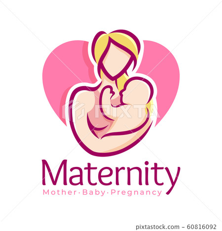 Maternity logo design template, pregnancy mother Maternity logo design template, pregnancy mother 60816092