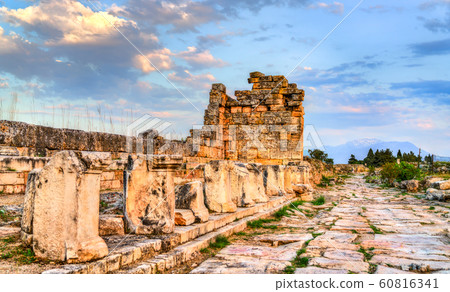 The Main Colonnaded Street at Hierapolis in Pamukkale, Turkey 60816341