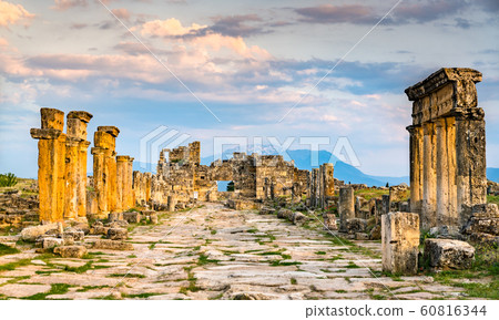 North Byzantine Gate at Hierapolis in Pamukkale, Turkey 60816344