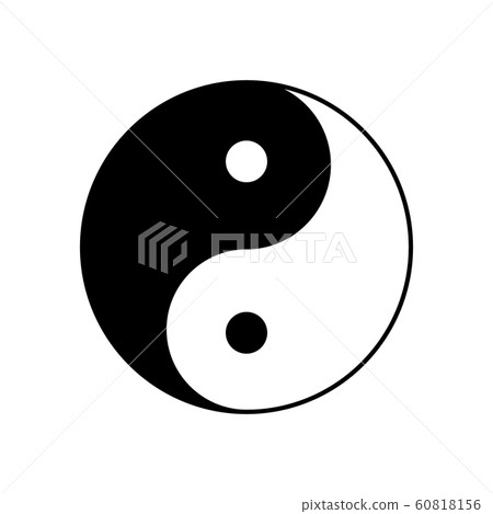 Yin yang vector symbol icon. Yinyang taoism chinese sign Yin yang vector symbol icon. Yinyang taoism chinese sign 60818156