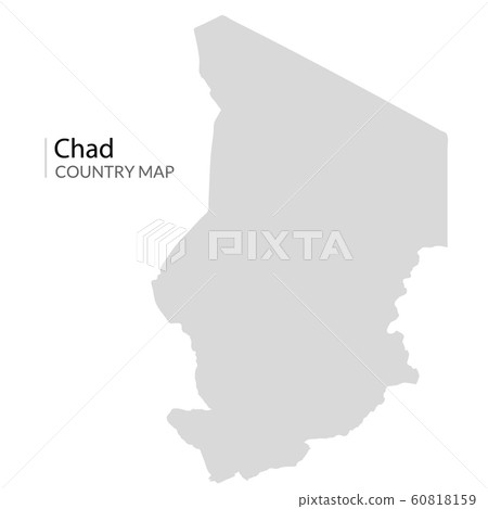 Chad vector map, africa country chad map illustration 60818159
