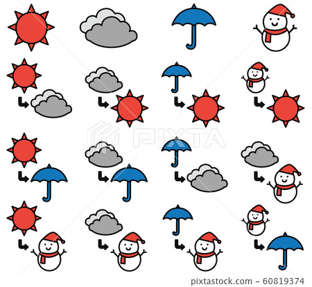 Weather forecast set 60819374