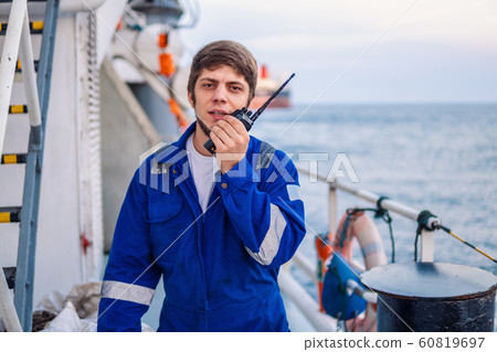 Marine Deck Officer or Chief mate on deck of offshore vessel 60819697