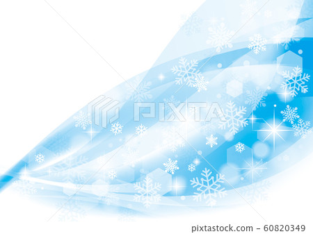 Snowflakes and waves glitter background light blue 60820349