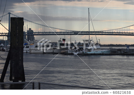 A Shot of the Deleware River With a Rain Cloud In the Image 60821638